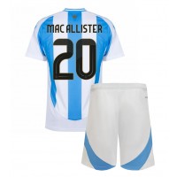 Maglia Calcio Argentina Alexis Mac Allister #20 Prima Divisa Bambino Copa America 2024 Manica Corta (+ pantaloncini)